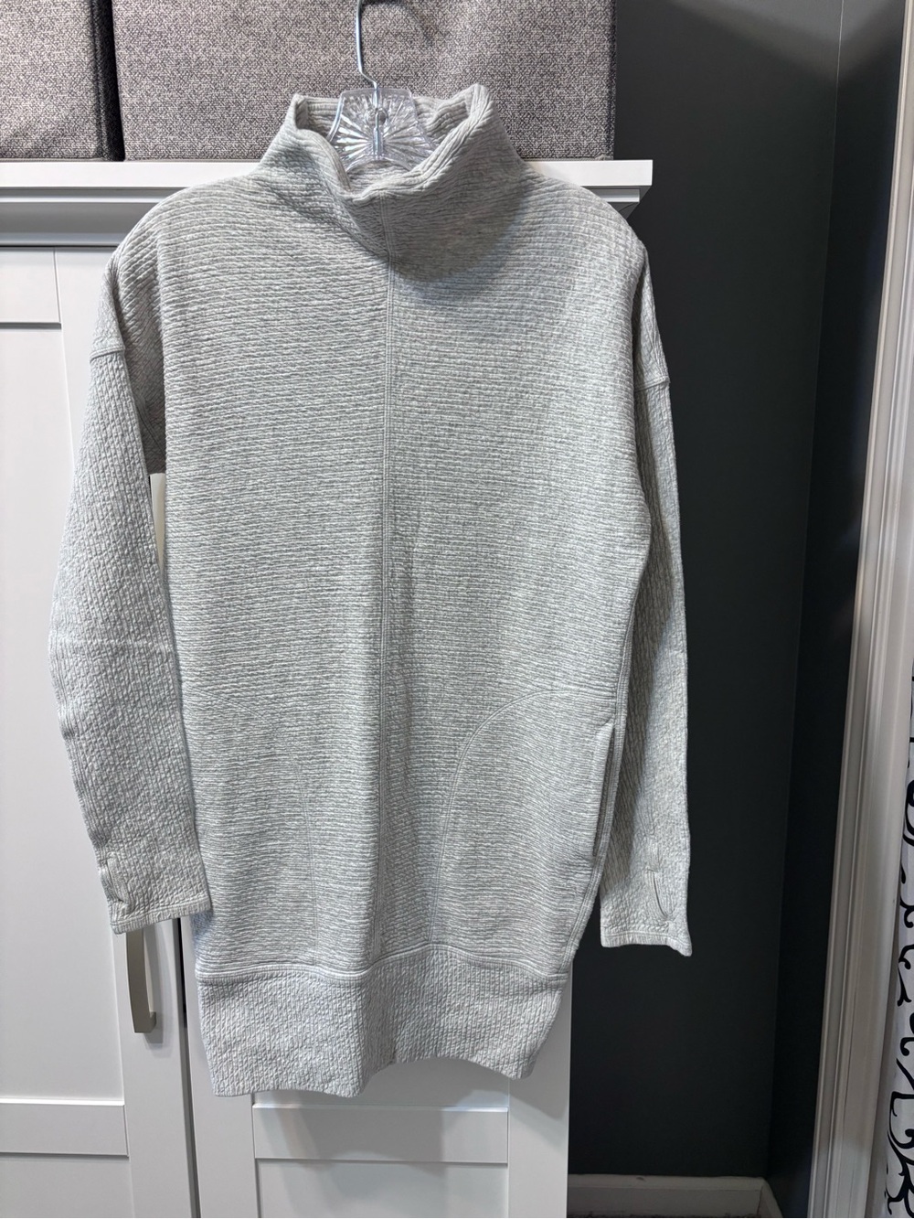 lululemon athletica Call for Cozy Dress Heathered Gray Mock Neck NWOT Size 2